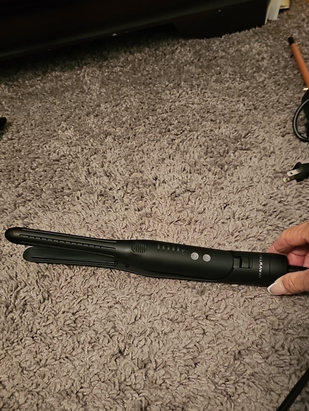 Black Travel Hair Straightener - Dual-Function Styling Iron